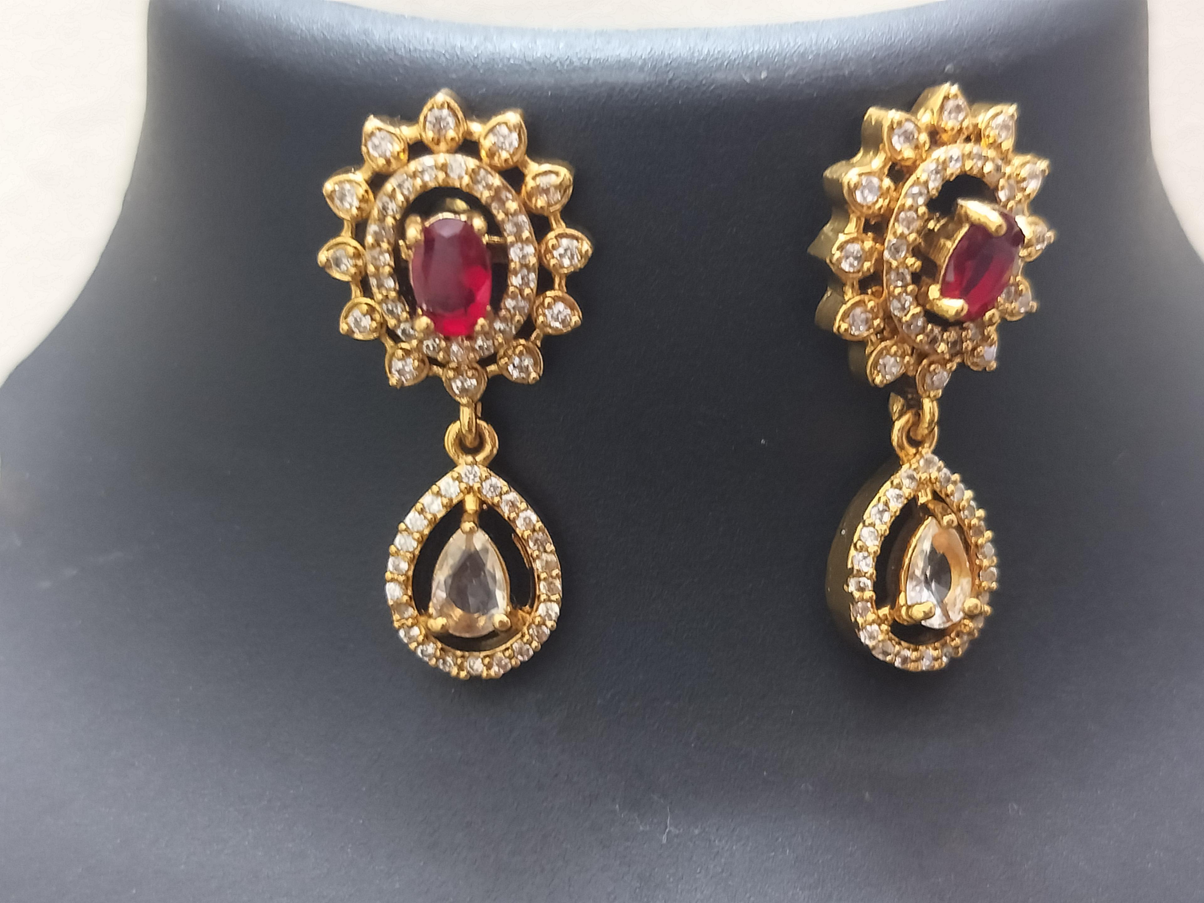 Antique gold plated mutiple stone colour - product media