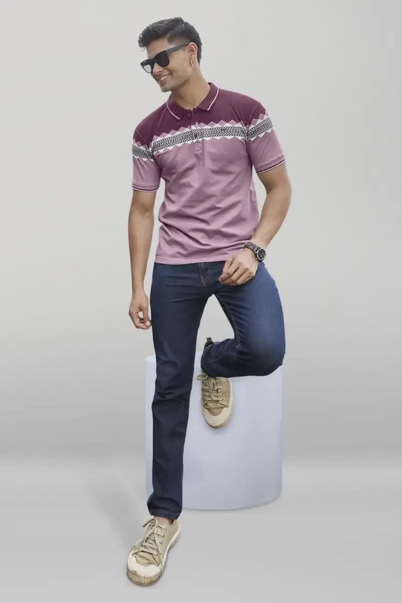 Printed Polo T-shirt for Mens - product media